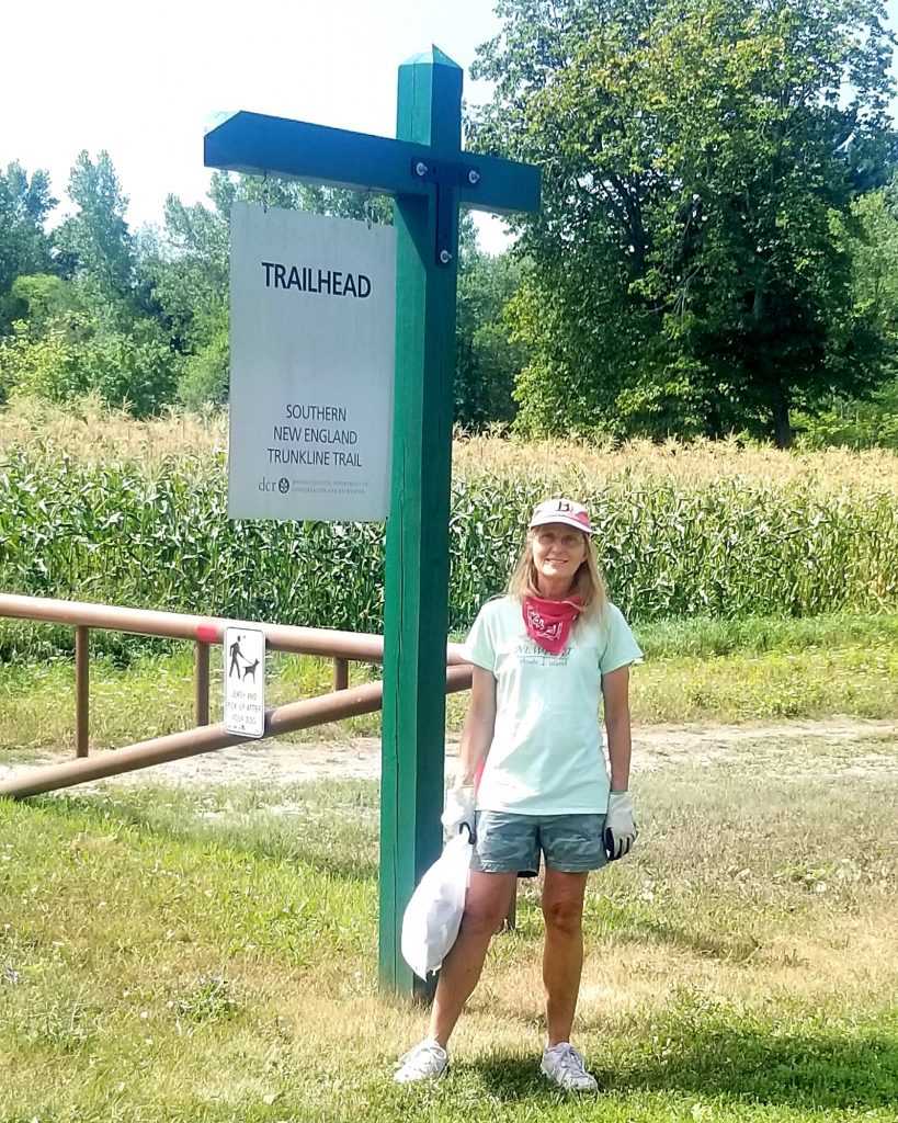 Rita M. with trash collected on the SNETT